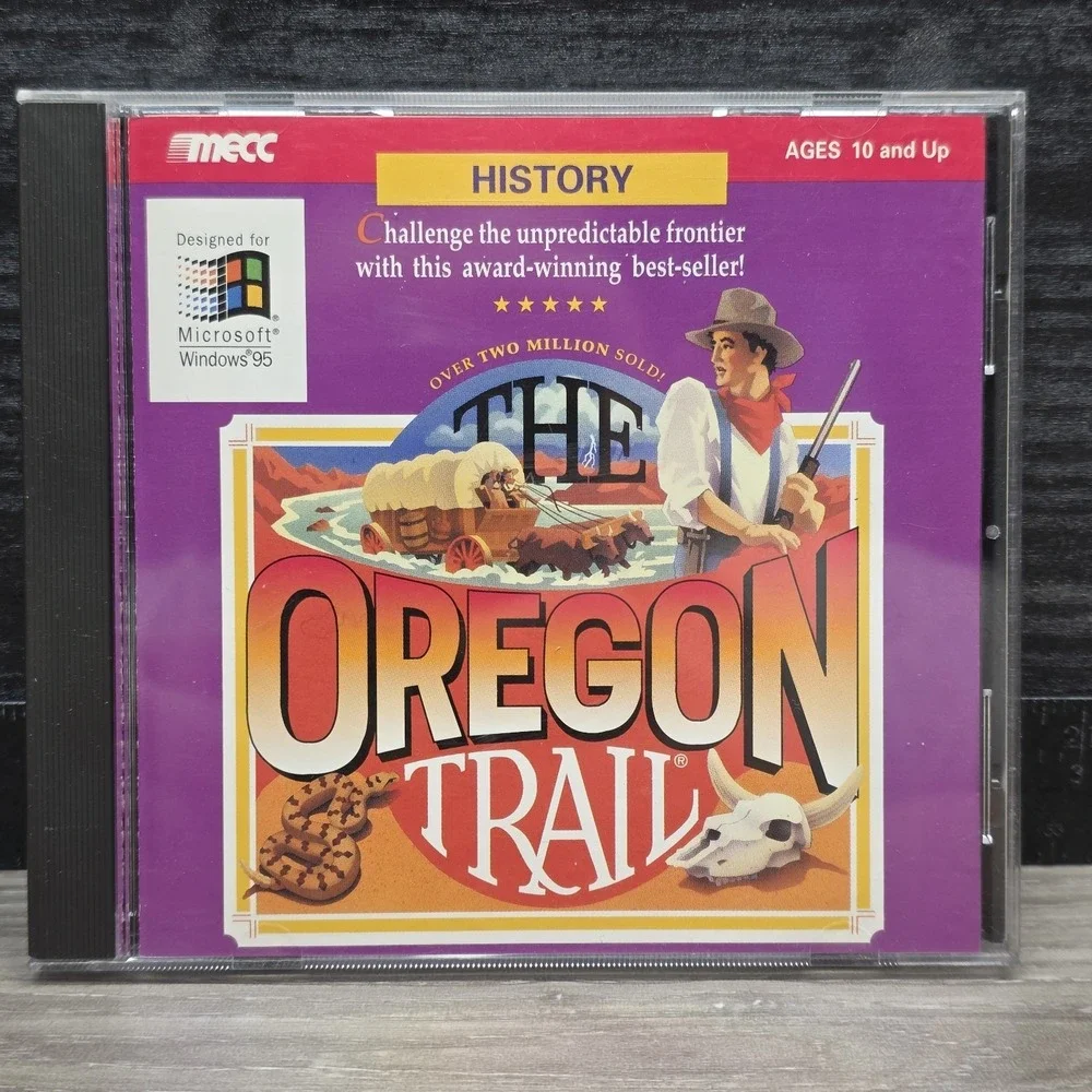 Vinatge Oregon Trail History Game CD-Rom Win 95 MECC Version 1.2 - 93/94